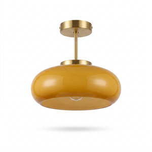 Aurelle Semi-Flush Ceiling Light Brass hero