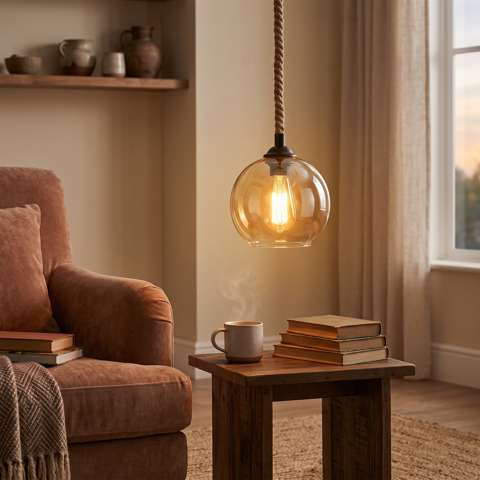 Marlowe Pendant Light Amber hero