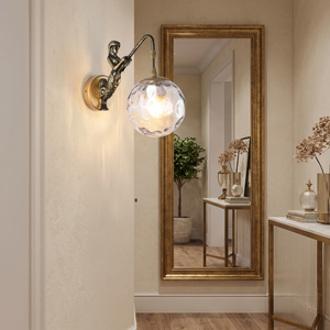 Sirena Wall Sconce Gold Clear entryway