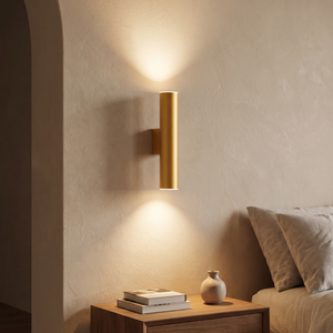 Astel Wall Light Gold bedroom