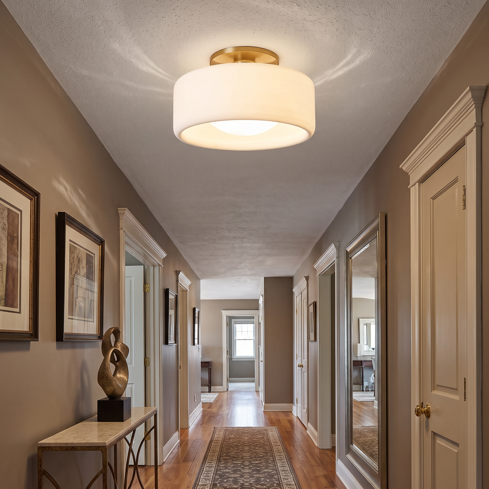 Verano Flush Mount Ceiling Light - White