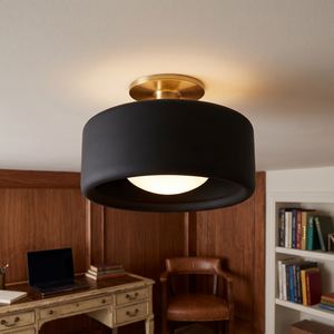 Verano Flush Mount Ceiling Light - Black