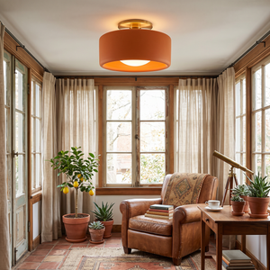Verano Flush Mount Ceiling Light - Orange