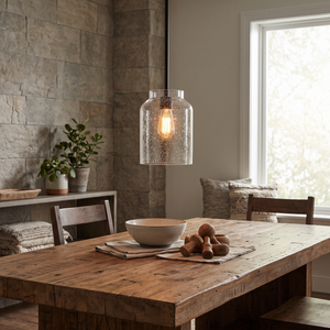 Halden Morandi Pendant Light - Seeded Glass
