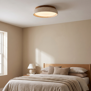 Calder Travertine Ceiling Light - bedroom
