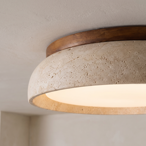 Calder Travertine Ceiling Light - detail