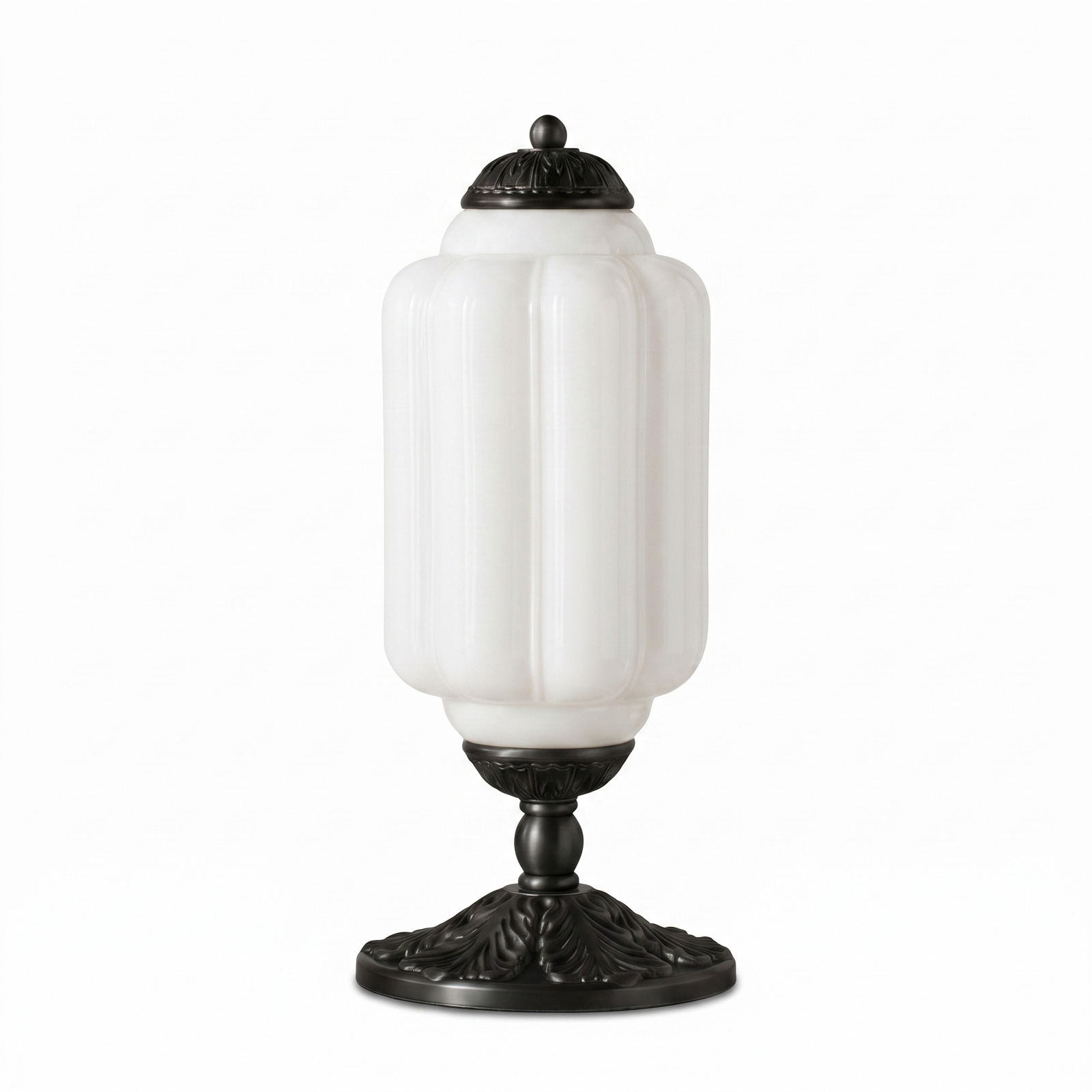 Lisette Vintage Glass Table Lamp - hero white