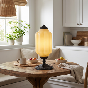 Lisette Vintage Glass Table Lamp - Yellow