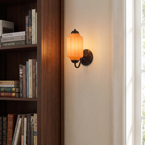 Lisette Milk Glass Wall Sconce Orange