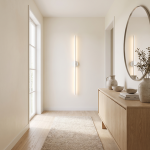 Lune Circular Wall Sconce White entryway