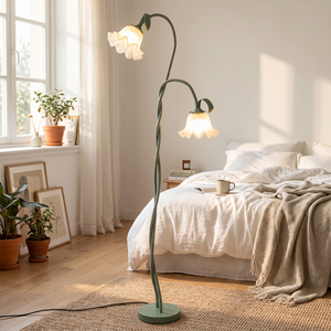 Lirio Floor Lamp Green & White