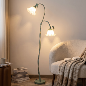 Lirio Floor Lamp Green & White