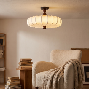 Bellora Ceiling Lamp Walnut Color & Beige