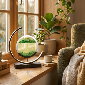 Sable Sand Motion Table Lamp - Green - reading nook