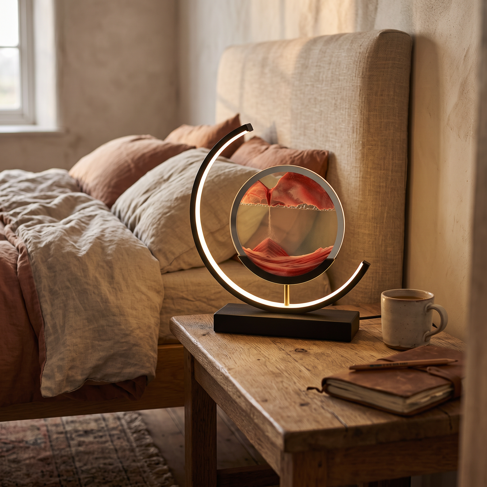 Sable Sand Motion Table Lamp on pure white background