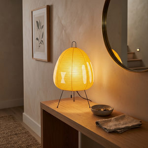 Kiyomi Rice Paper Table Lamp - Yellow - entry console