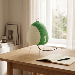 Kiyomi Rice Paper Table Lamp - Green - study desk