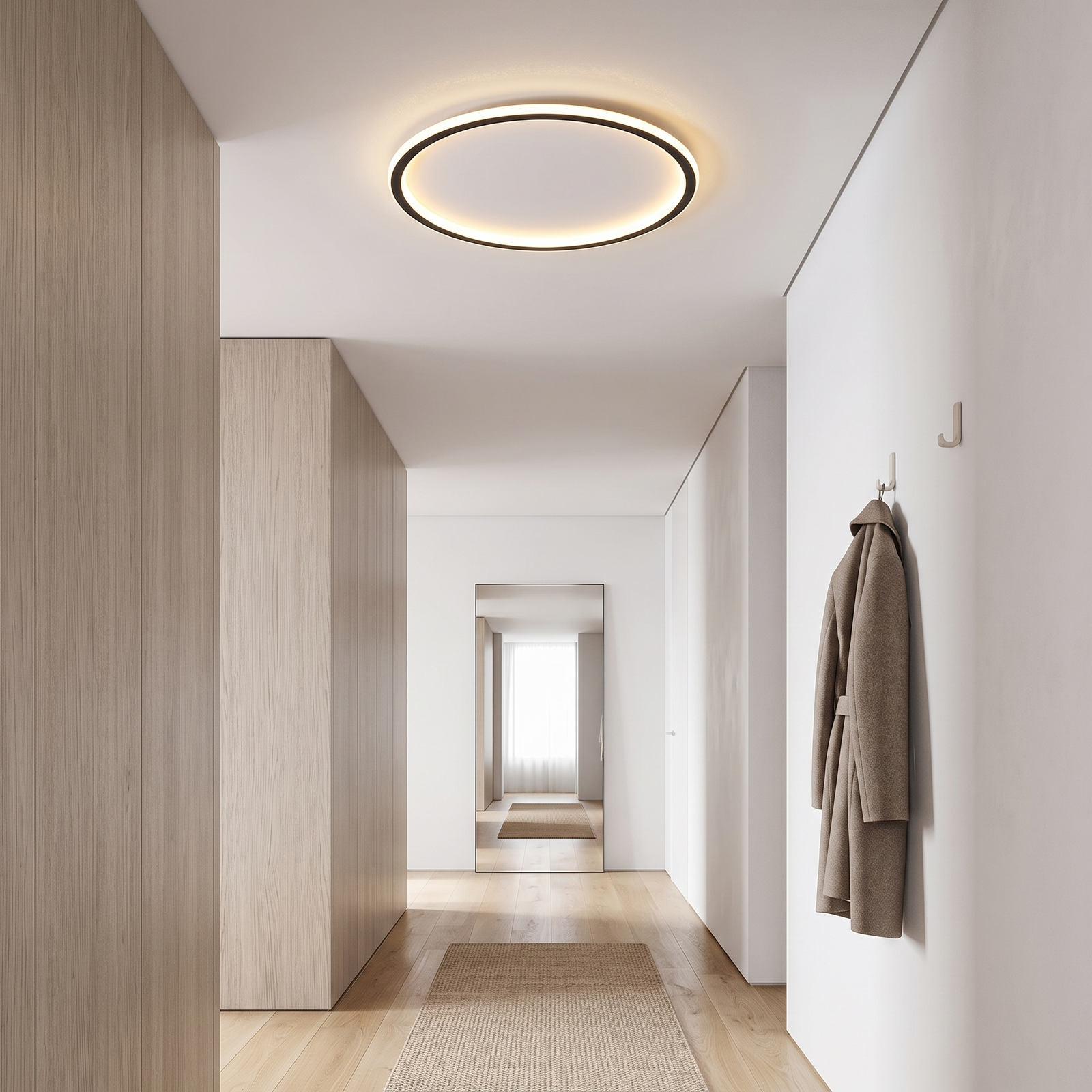 Solvi Round Ceiling Light on pure white background