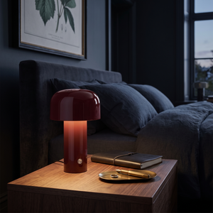 Lume Portable Touch Lamp - Wine Red