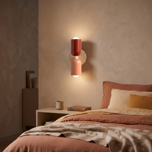 Ottavia Vintage Wall Sconce - Red salmon beige