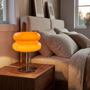 Perla Mushroom Table Lamp - Orange Pop