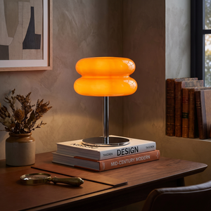 Perla Mushroom Table Lamp - Amber Hue