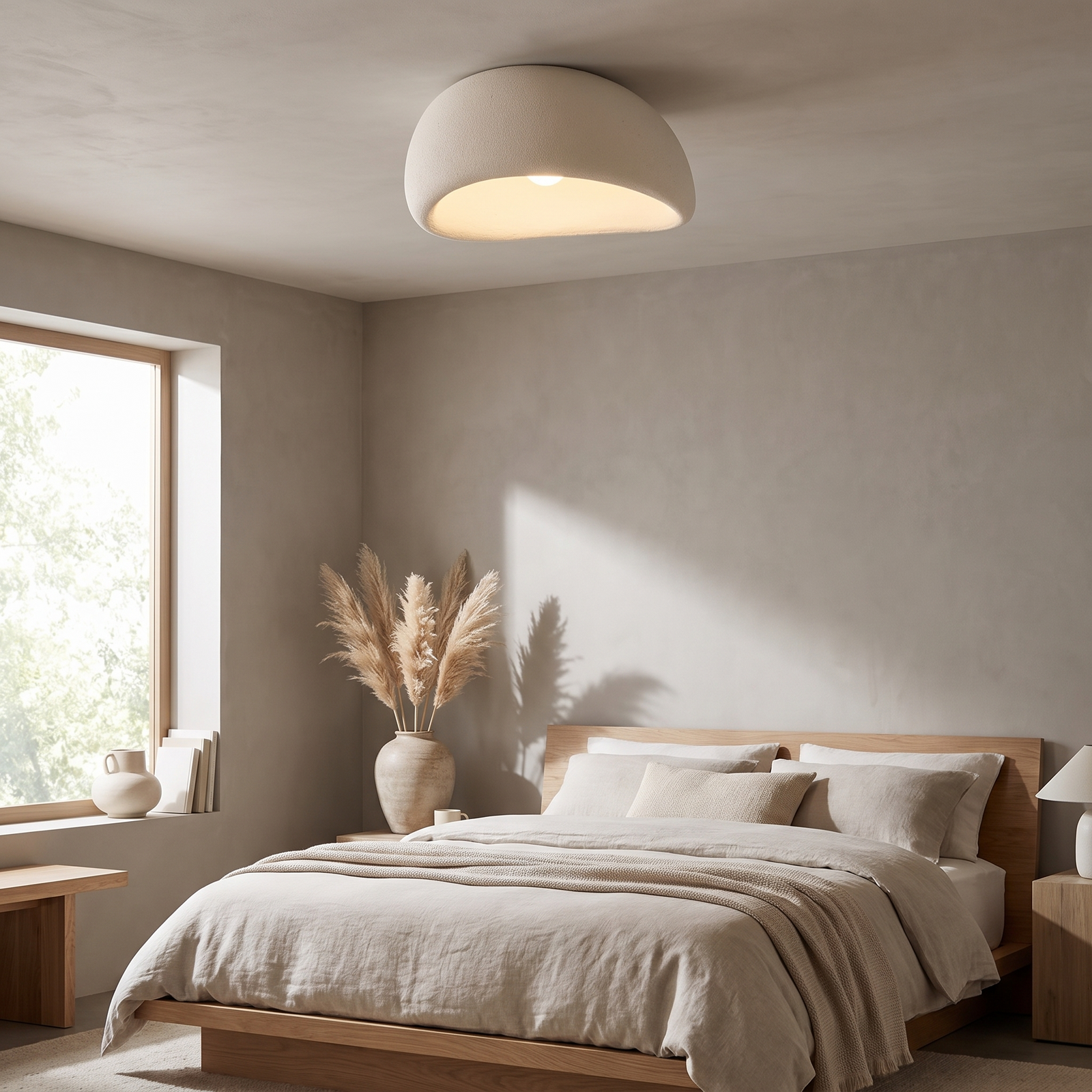 Sori Resin Ceiling Light on pure white background