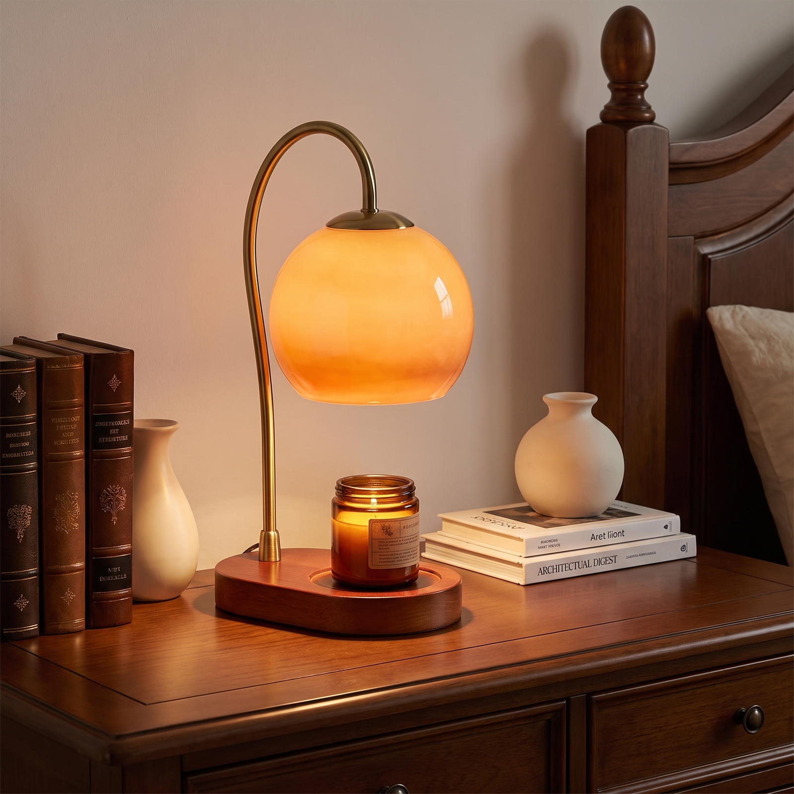 Solene Candle Warmer Lamp on pure white background