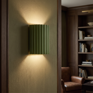 Ondra Ribbed Wall Sconce - Green