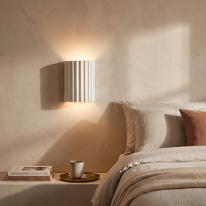 Ondra Ribbed Wall Sconce - White