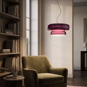 Vitrea Art Glass Pendant Lamp - Purple