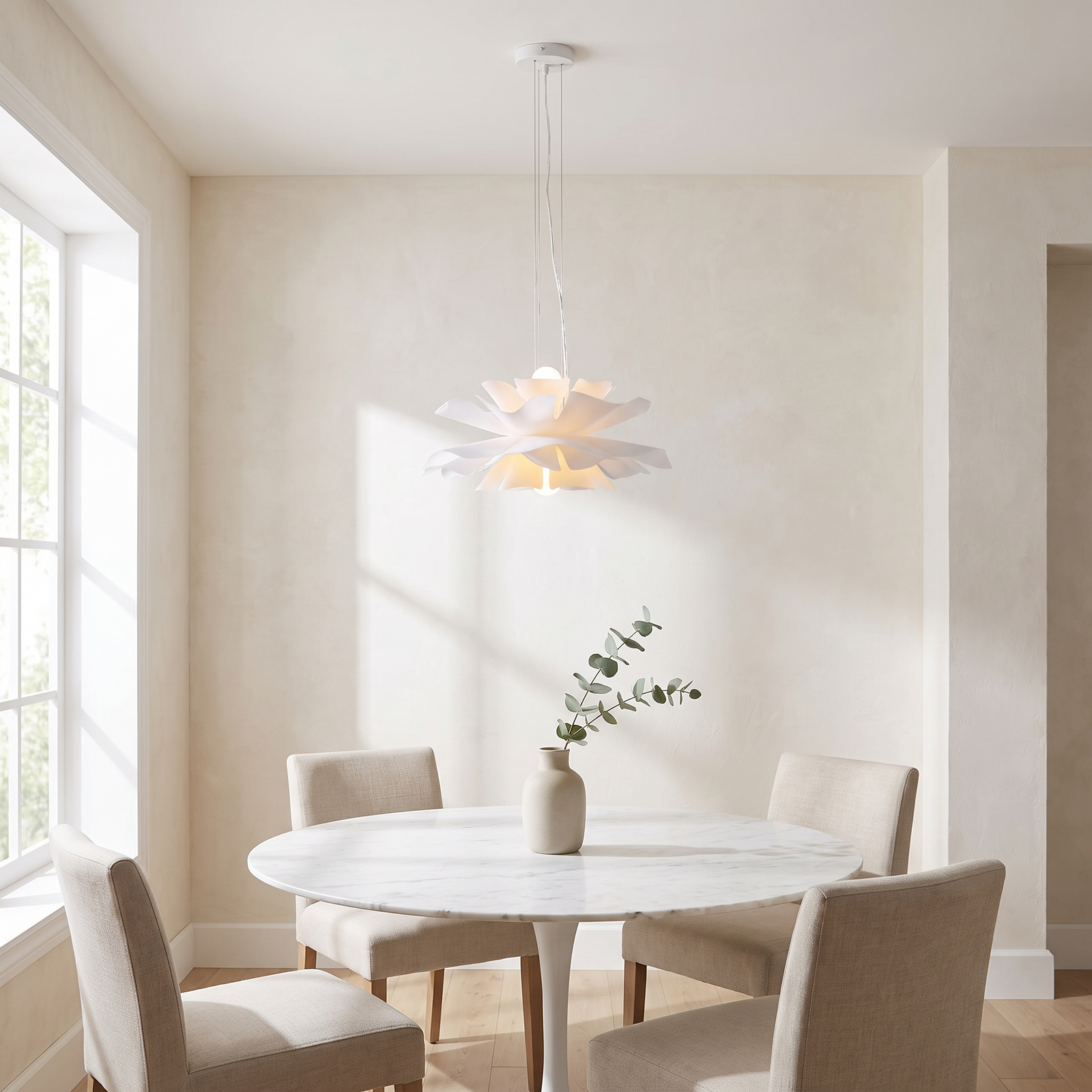 Ninfea Sculptural Layered Lotus Petal Pendant Light