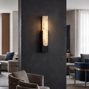 Marisse Alabaster Wall Lamp - Black