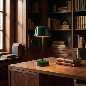 Bellina Mushroom Table Lamp - Forest Green