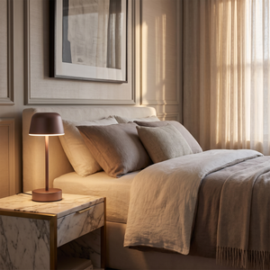 Bellina Mushroom Table Lamp - Rose Bronze