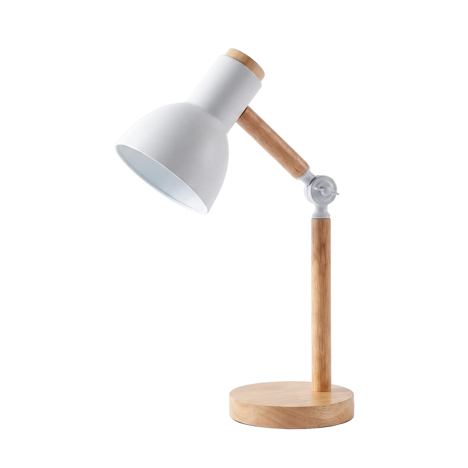 Alder Wooden Desk Lamp on pure white background