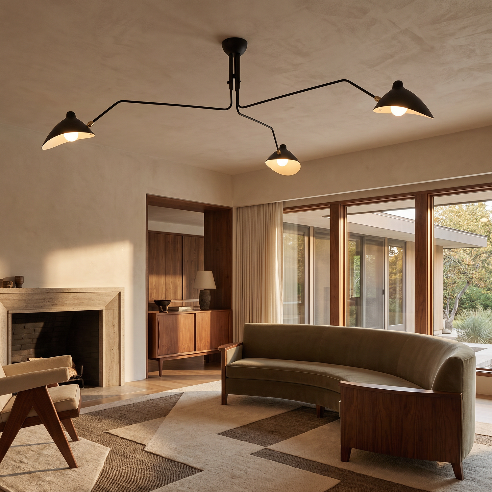 Arachne Mid Century Modular Adjustable Multi-Arm Ceiling Light