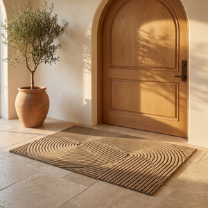 Durable Non-Slip Dirt-Resistant Entry Door Mat - Khaki - Mediterranean entry