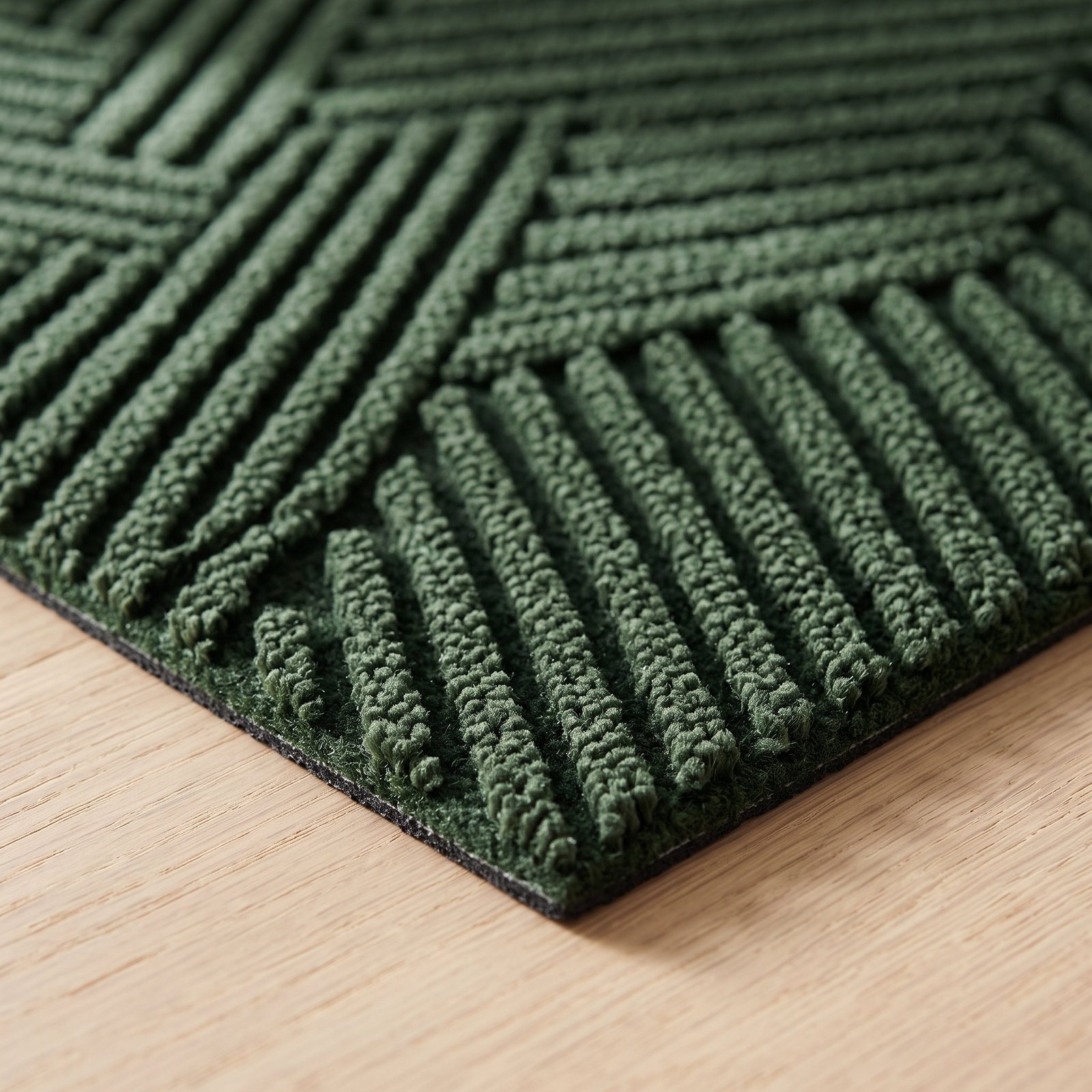 Durable Non-Slip Dirt-Resistant Entry Door Mat - Green - white background