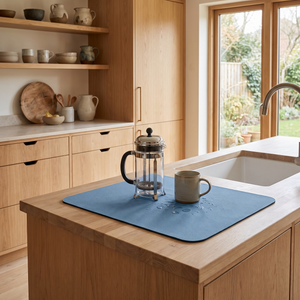 Quick Dry Highly Absorbent Kitchen Dish Mat - Blue - lifestyle