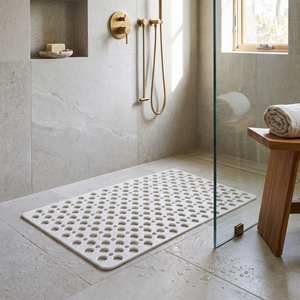 Secure Non-Slip Suction Cup Shower Mat - White - lifestyle