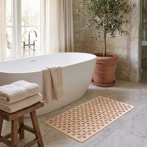 Secure Non-Slip Suction Cup Shower Mat - Beige - lifestyle