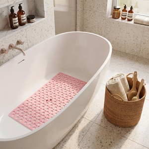 Secure Non-Slip Suction Cup Shower Mat - Pink - lifestyle