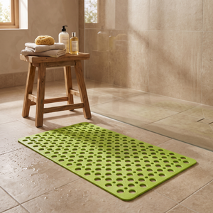 Secure Non-Slip Suction Cup Shower Mat - Green - lifestyle
