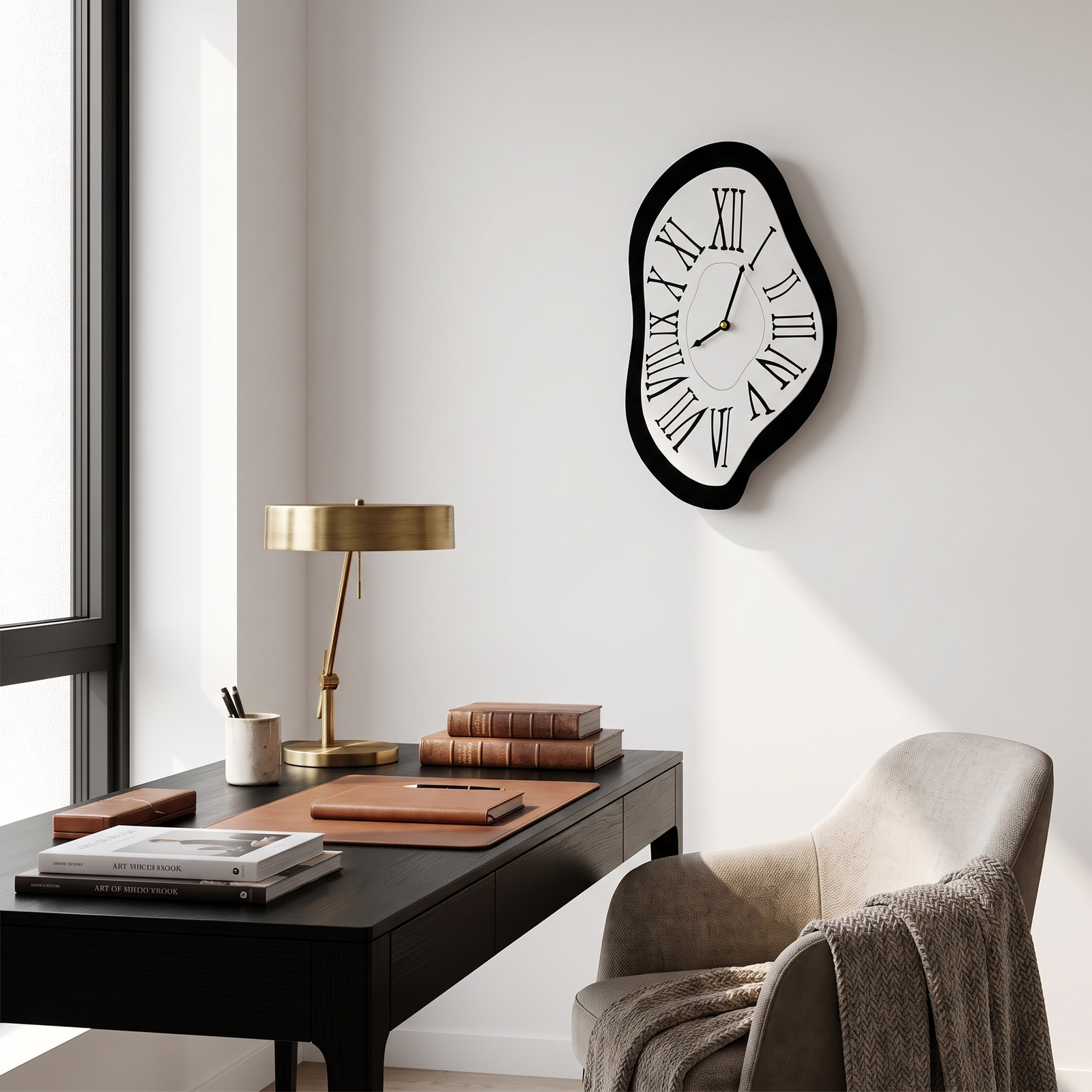 Dali Inspired Melting Roman Numeral Wall Clock