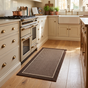 Strata Elegance Anti-Slip Kitchen Mat - Mocha - lifestyle