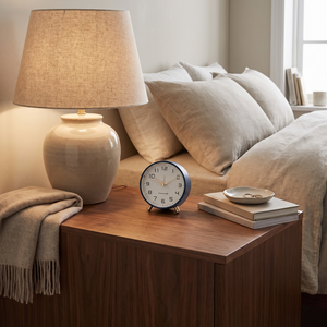 Silent Analog Display Bedside Table Clock - Blue - lifestyle