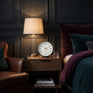 Silent Analog Display Bedside Table Clock - Black - lifestyle