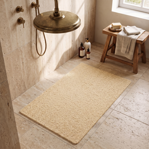 Safe Non-Slip Soft Loofah Shower Mat - Yellow - lifestyle v2