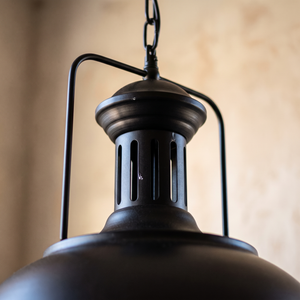 Ember Industrial Vintage Dome Pendant Light - detail v2